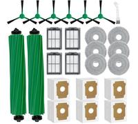 VUSZR Lot de 25 pièces de rechange pour iRobot Roomba Plus 405/505 Combo, 2 brosses principales, 6 BROSSE ET ACCESSOIRE D’ASPIRAT