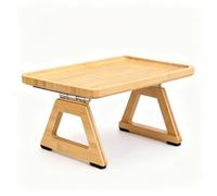 VUSZR Table d'Appoint Portable pour Accoudoir de Canapé, Plateau Clip-on en Bois Foncé, 33x24cm, Table d'Appoint pour Petit Espace de Salon (Couleur Primaire)