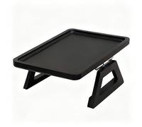 VUSZR Table d'Appoint Portable pour Accoudoir de Canapé, Plateau Clip-on en Bois Foncé, 33x24cm, Table d'Appoint pour Petit Espace de Salon (Noir)