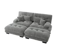 vutizal Ensemble de canapés modulaires avec méridienne, housse en velours, ergonomique et confortable, pour les grands salons et les salles familiales