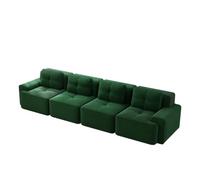 vutizal Grand canapé 4 places, modulable, taille XXL, pour salon, siège cloud, confort, 382 cm de large, avec velours douillet, assise profonde, sans montage, 382 x 104 x 69 cm