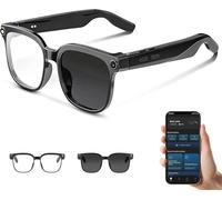Vutlace Lunettes intelligentes avec caméra HD 4K et Bluetooth, 1000 W, anti-secousses, appel BT avec enregistrement vidéo, double micro, interprétation simultanée pour vlogging, voyage et réunions