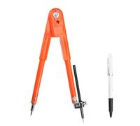 VUTYNKO Grande boussole professionnelle de 25 cm pour le travail du bois, boussole de charpentier avec crayon, compas de serrage, examens pour menuiserie, géométrie, dessin