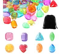 VUTYNKO Lot de 300 pierres précieuses décoratives en acrylique - Diamants colorés - 8 designs de couleurs différentes - Idéal pour les fêtes - Remplissage de vases - Artisanat - Décoration