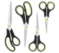 Vutyvve Ciseaux Lames en Acier Inoxydable Soft Grip pour Maison, École, Bureau, Noir et Vert, 4