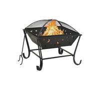 Vuurplaats met pook XXL 62 cm staal311893