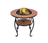 Vuurtafel mozaïek 68 cm keramiek terracottakleurig46723