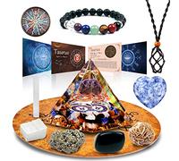 vuUUuv Horoscope Orgone Pyramid ,Taurus Healing Crystal Gift Set ,Signe du zodiaque pierres pour compagnon de naissance, pour l'astrologie ,Reiki,Energy Generator, Meditation