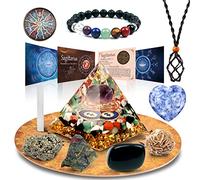 Vuuuuv horoscope pyramide organique, cristal de guérison Sagittaire coffret cadeau, Pierre du zodiaque à Pierre de naissance partenaire, pour l'astrologie, Reiki, générateur d'énergie, méditation