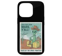 Vœux d'un Cowboy Extraterrestre venant de Mars Space UFO Retro Western Coque pour iPhone 13 Pro