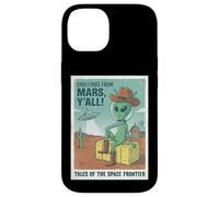 Vœux d'un Cowboy Extraterrestre venant de Mars Space UFO Retro Western Coque pour iPhone 14