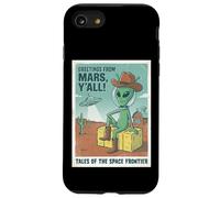 Vœux d'un Cowboy Extraterrestre venant de Mars Space UFO Retro Western Coque pour iPhone SE (2020) / 7/8