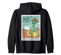 Vœux d'un Cowboy Extraterrestre venant de Mars Space UFO Retro Western Sweat à Capuche