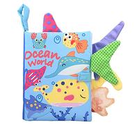 Vuxava Jouet de Livre Tissu pour Bébé - Livre Éveil Bébé 0 3 6 9 Mois Montessori Sensoriel, Jouets Suspendus Poussette Jouet Fille Garçon - Derniers Jouets pour Enfants 2PCS Jungle & Océan