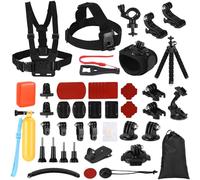 Vuxava Set Accessoires Action Cam 61-en-1 - Compatible avec GoPro Hero 13/12/11/10/9/8, DJI Osmo,Action 4,AKASO,SJCAM,Insta360, Xiaomi Yi - Kit Complet pour caméras Sportives avec Mallette.