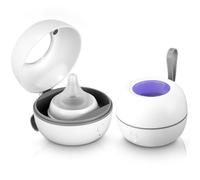 Vuxava Stérilisateur UV Portable pour Bébé, Désinfecteur Rapide 3 Min (99,99% Efficacité) pour Tétines & Petits Objets, 270 Min Autonomie, Charge USB-C, Blanc,Facile à transporter à l'extérieur