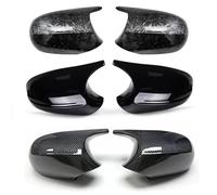 Vuzmode 1 paire, for BMW, Série 3 E87 E81 E82 E90 E91 E92 E93, garniture latérale de rétroviseur en fibre carbone Capuchon de protection d'aile de voiture(Abs Black)