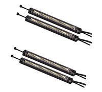 Vuzmode 2 4 pièces 36 lumière Moto clignotant DRL ambre blanc anneau fourche bande lampe 12V Indicateur de signalisation pour moto(4pcs amber white)