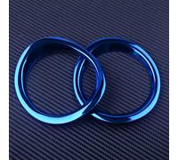 Vuzmode 2 pièces bleu voiture AC climatisation tableau de bord sortie d'aération couverture garniture en acier inoxydable, for Toyota, for Corolla Décoration de garniture de ventilation de voiture