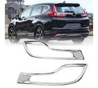 Vuzmode 2 pièces, for CRV 2017-2018, garniture de couvercle feu antibrouillard pare-chocs arrière argenté brillant, lunette, rechange for feux voiture Cache de phare antibrouillard avant de voiture