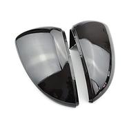 Vuzmode 2 Pieces Rearview Mirror Case Cover, for VW, for Golf, MK7 7.5 GTI 7 7R Mirror Covers Caps Carbon Fiber Bright Black Chrome Cover Coque de rétroviseur de Voiture(Bright Black)