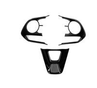 Vuzmode 3 pièces for 2020, for Toyota, for Corolla, Garniture de Cadre Volant, décoration Style Voiture, Accessoires Autocollants Autocollant pour Volant(Glossy Black)