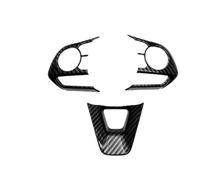 Vuzmode 3 pièces for 2020, for Toyota, for Corolla, Garniture de Cadre Volant, décoration Style Voiture, Accessoires Autocollants Autocollant pour Volant(Carbon Fiber)