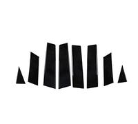 Vuzmode 8 pièces revêtement d'habillage de Pilier de fenêtre de Voiture Effet Miroir Noir, for Nissan, for Qashqai 2016-2018 Garnitures de poteaux de Pilier de fenêtre de voit