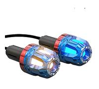 Vuzmode Accessoires de moto, guidon, tête d'équilibre, décoration, poignées Motocross, Protection du moteur, feux signalisation Indicateur de signalisation pour moto(Red-Roasted Blue)