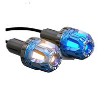 Vuzmode Accessoires de moto, guidon, tête d'équilibre, décoration, poignées Motocross, Protection du moteur, feux signalisation Indicateur de signalisation pour moto(Black-Roasted Blue)