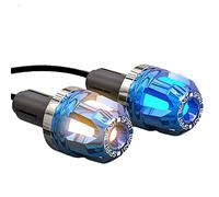 Vuzmode Accessoires de moto, guidon, tête d'équilibre, décoration, poignées Motocross, Protection du moteur, feux signalisation Indicateur de signalisation pour moto(Silver-Roasted Blue)