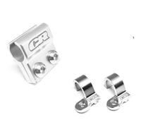 Vuzmode Accessoires moto CR LOGO ligne de frein avant arrière tuyau guide de câble pince CR80R CR85R CR 80R 85R 1998-2007 Collier de serrage de flexible de frein(1 Kit- Silver)