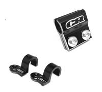 Vuzmode Accessoires moto CR LOGO ligne de frein avant arrière tuyau guide de câble pince CR80R CR85R CR 80R 85R 1998-2007 Collier de serrage de flexible de frein(1 Kit- Black)