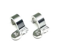 Vuzmode Accessoires moto CR LOGO ligne de frein avant arrière tuyau guide de câble pince CR80R CR85R CR 80R 85R 1998-2007 Collier de serrage de flexible de frein(Cable Clamp-Silver)