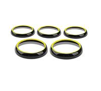 Vuzmode Anneau de protection de sortie d'air conditionné de voiture à double couleur, for Mercedes-Benz, classe GLA X156 CLA C117 Accessoire pour grille d'aération de voiture(Yellow,2015 to 2018 GLA)