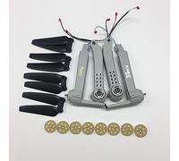 Vuzmode Bras de drone à pales d'hélice comprenant un engrenage moteur, une lumière, etc., for S162 GPS Rc Drone 4K Camera Quadcopter Pièces rechange Bras de fixation pour moteur quad(Light Grey)