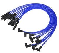 Vuzmode Câbles de bobine bougie d'allumage voiture Câble faisceau 8 mm Bleu, for moteurs Chevrolet SBC BBC Lot 9 Jeu de câbles d'allumage de moteur de voiture