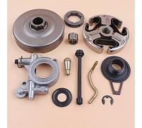 Vuzmode Cage de tambour d'embrayage, roulement pompe à huile, engrenage vis sans fin, for Husqvarna, 365 362 371 372 372XP tronçonneuse 503 93 24 71 43 20 01 Kit d'embrayage pour tondeuse à gazon