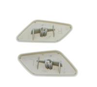 Vuzmode Capuchon de protection de buse de pulvérisation de lave-phare de pare-chocs avant, for Mitsubishi, Outlander 2016 2017 2018 8264A311WB 8264A312WB Cache lave-phares(Black GREY SET)