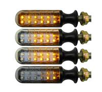 Vuzmode Clignotants de lumière moto E24, clignotante, eau qui coule, relais intégré, clignotants 12LED, indicateurs automatiques Indicateur de clignotant de moto(4pcs)