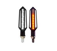 Vuzmode Clignotants de moto étanches à 24led, relais intégré, indicateur clignotant, signaux d'arrêt DRL Indicateur de clignotant de moto(2PCS White)