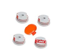 Vuzmode Compatible avec la Bobine à Alimentation Automatique Double Ligne Flymo FLY021 et Le Couvercle de Ligne et de Bobine Rouge Bobine de Tondeuse à Gazon