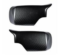 Vuzmode Coque de rétroviseur latéral en fibre carbone noir brillant for BMW E46 1998-2005, berline 325i, 328i, 330i Capuchon de protection d'aile de voiture(Carbon Fiber)