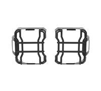 Vuzmode Couvercle de capot de décoration de phare avant de voiture, accessoires de capot de feu arrière for Jeep, Wrangler JL 2018 - 2021 Cache-lentille de phare(Black with LED hole)
