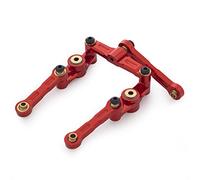 Vuzmode Ensemble de Direction en Alliage d'aluminium, Arbre d'entraînement en os de Chien, Joint d'hélice Vertical, for Tamiya, for châssis TT02 1/10 RC sur Voiture de Route Rc(Steering Set Red)