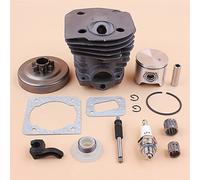 Vuzmode Ensemble d'engrenages à vis sans fin de pompe huile tambour d'embrayage Piston cylindre 44mm, for Husqvarna, 350 340 345 pièces moteur scie chaîne Kit d'embrayage pour tondeuse à gazon