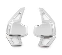 Vuzmode Extension de levier vitesse lame palettes changement volant voiture 2 pièces, for BMW, série 3 5 F10 F30 F80 320i 325i 330i RT Palettes de changement de vitesse pour voiture(BLACK Silver)