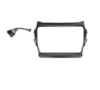 Vuzmode Fascia Voiture 9 Pouces 2Din, pour Hyundai IX45 Santa FE 2015-2018, Cadre DVD Double Din Panneau stéréo Cadre du Panneau de Commande du Tableau de Bord(Frame and Cable)