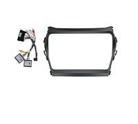 Vuzmode Fascia Voiture 9 Pouces 2Din, pour Hyundai IX45 Santa FE 2015-2018, Cadre DVD Double Din Panneau stéréo Cadre du Panneau de Commande du Tableau de Bord(Frame canbus Cable)