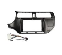 Vuzmode Fascia Voiture 9 Pouces pour Kia Rio 2012-2015, Adaptateur Montage Tableau de Bord, kit Garniture Cadre DVD Double Din Cadre du Panneau de Commande du Tableau de Bord(Frame and Cable)